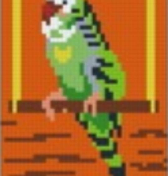 Parrot On A Swing One [1] Baseplate PixelHobby Mini-mosaic Art Kit